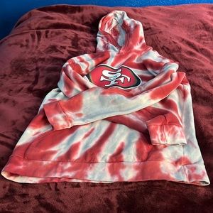 49ers Tie-Dye hoodie youth size XL (never used brand new)